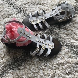 Gorgeous white strappy gladiator Sandals in box 💞